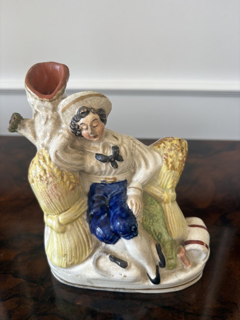 Antique Victorian Staffordshire Flatback Figure